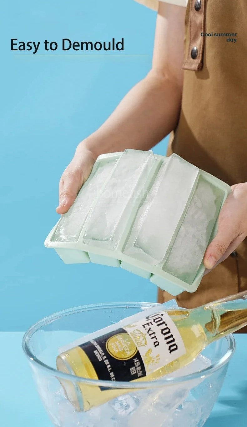 Strip-shap Ice Cube Trays Giant Silicone Ice Cubes Square Tray
