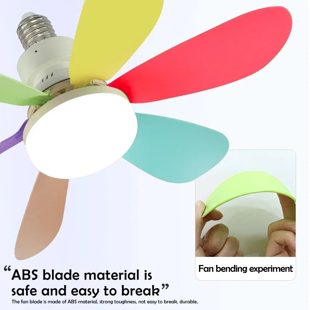 E26 E27 Base 20-40W LED CeIling Fan Light with Wireless Remote 3 Adjustable Lighting