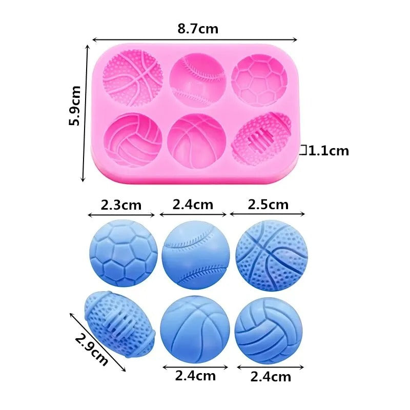 Sports Ball Football Basketball Accessories DIY Jewelry Earrings Silicone Mould