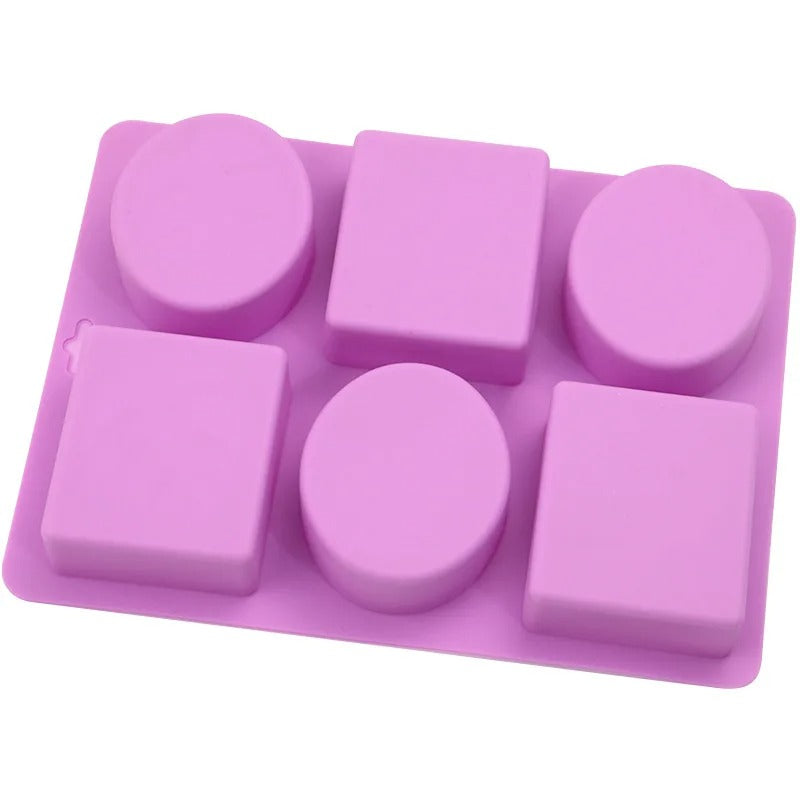 Round and Square Leaf Silicone Soap Mold Handmade Soap Making Supplies