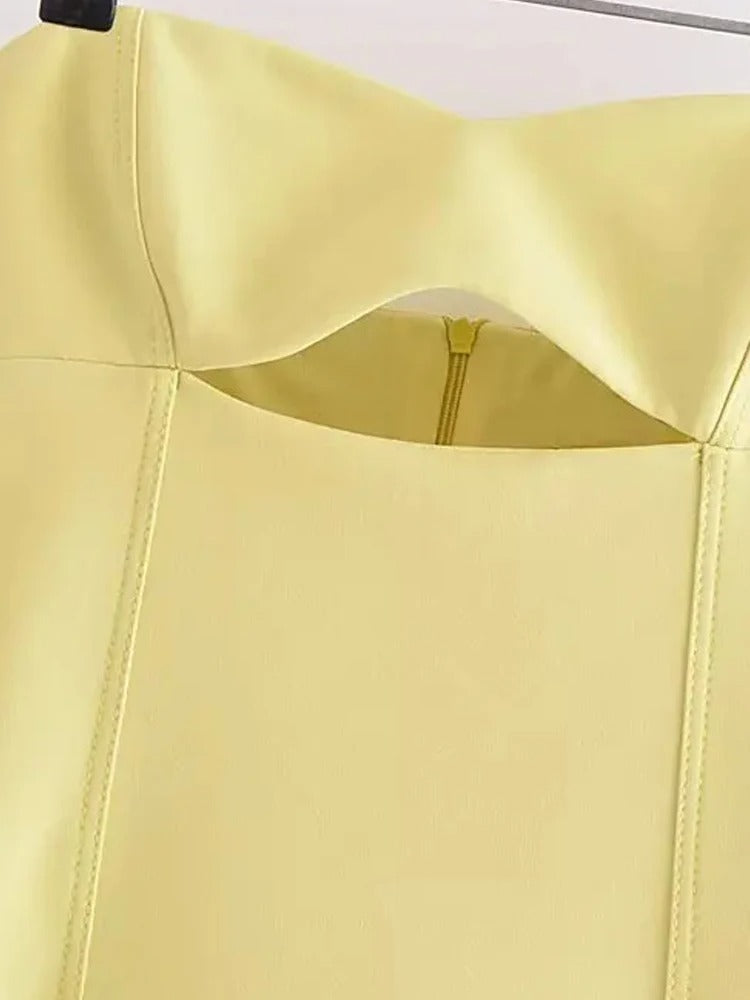 Women's Strapless Hollow Out Mini Dress, Sexy Sweetheart Neck