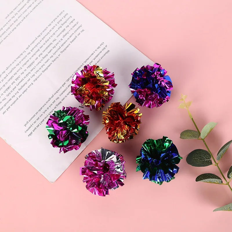 10 Pack 5.5cm Ringing Paper Ball Pet Cat Toys Interactive