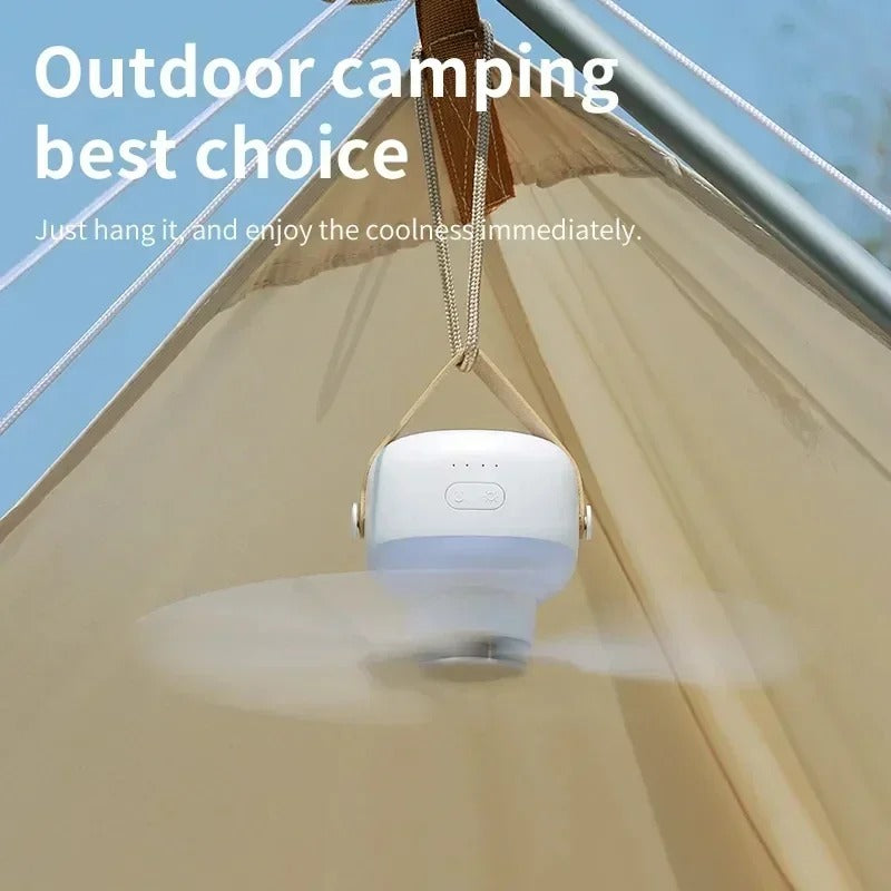 Portable Ceiling Fans Outdoor Camping Fan Tent Ventilator Cooler Rechargeable Electric