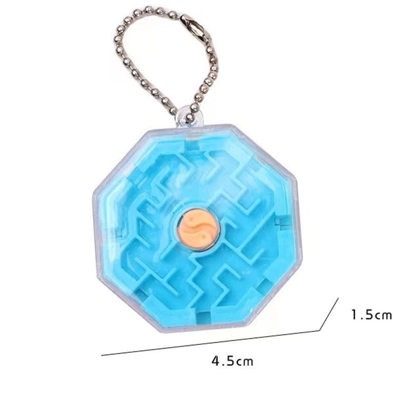 12PC with Keychain Rolling Ball 3D Maze Toys