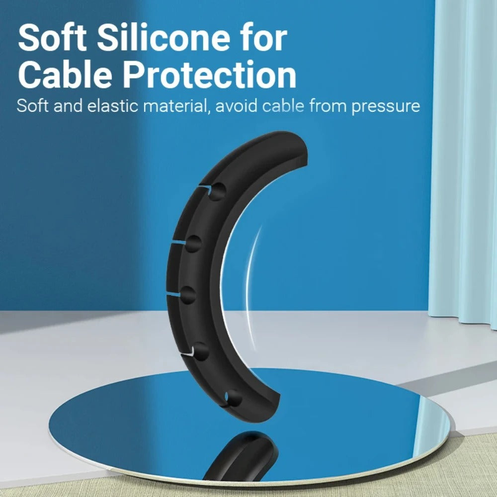 Cable Holder Clips Cable Organizer Silicone USB Cable Winder Management Clips