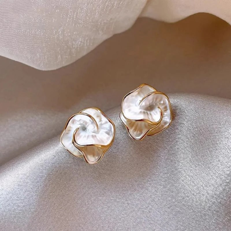 Delicate Camellia Stud Earring For Women