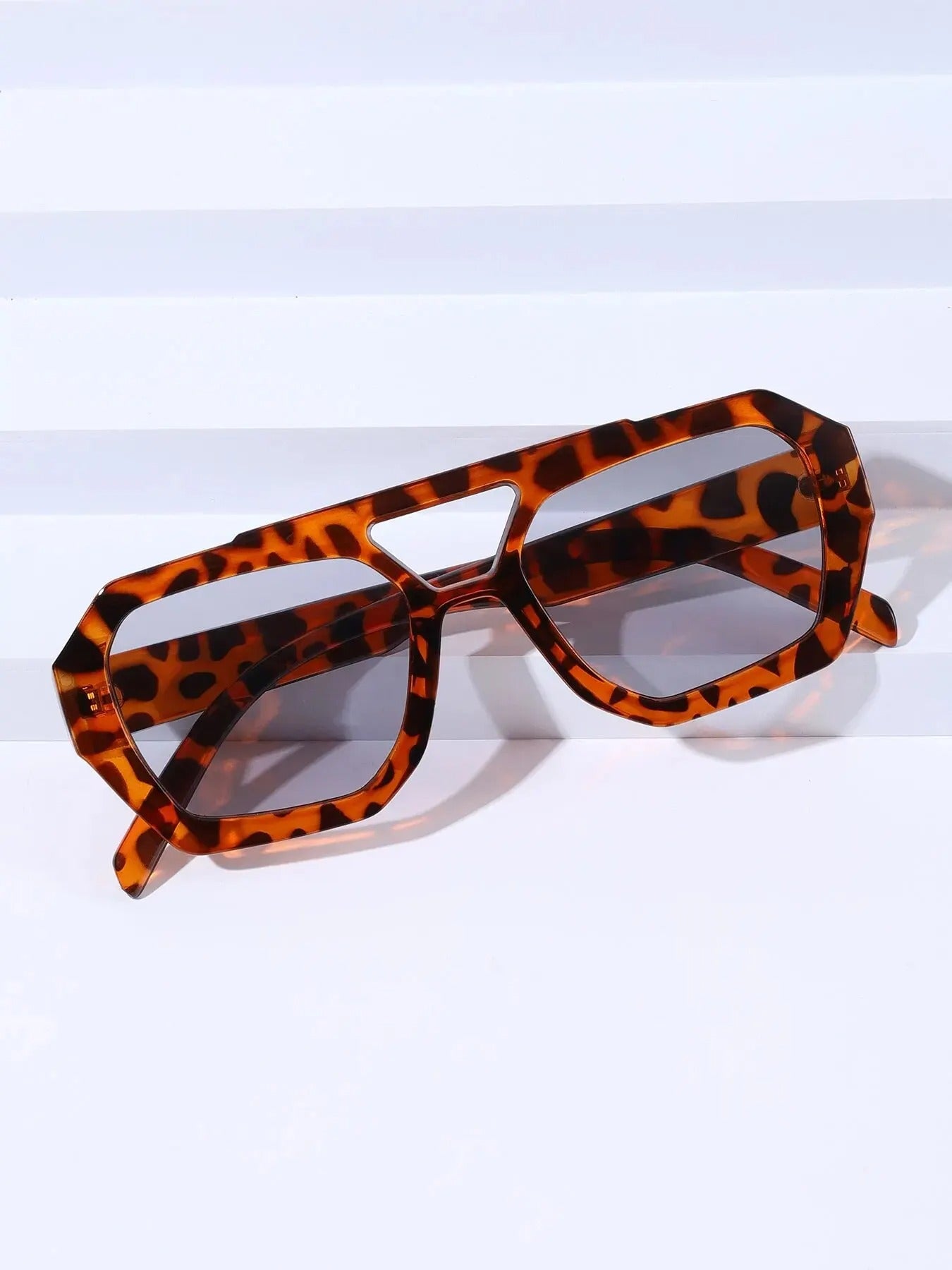 Double Beam Irregular Sunglasses For Women
