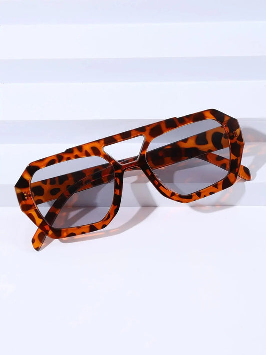 Double Beam Irregular Sunglasses For Women