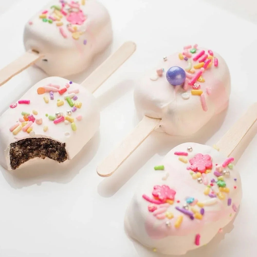 100pcs Ice Cream Popsicle Sticks Wooden Sticks Ice Cream Spoon