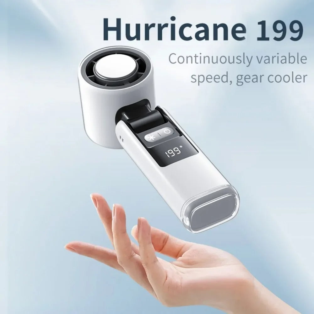 Mini Ice Compress Handheld Turbo Jet Fan 199 Wind Speeds Adjustable 4000mAh