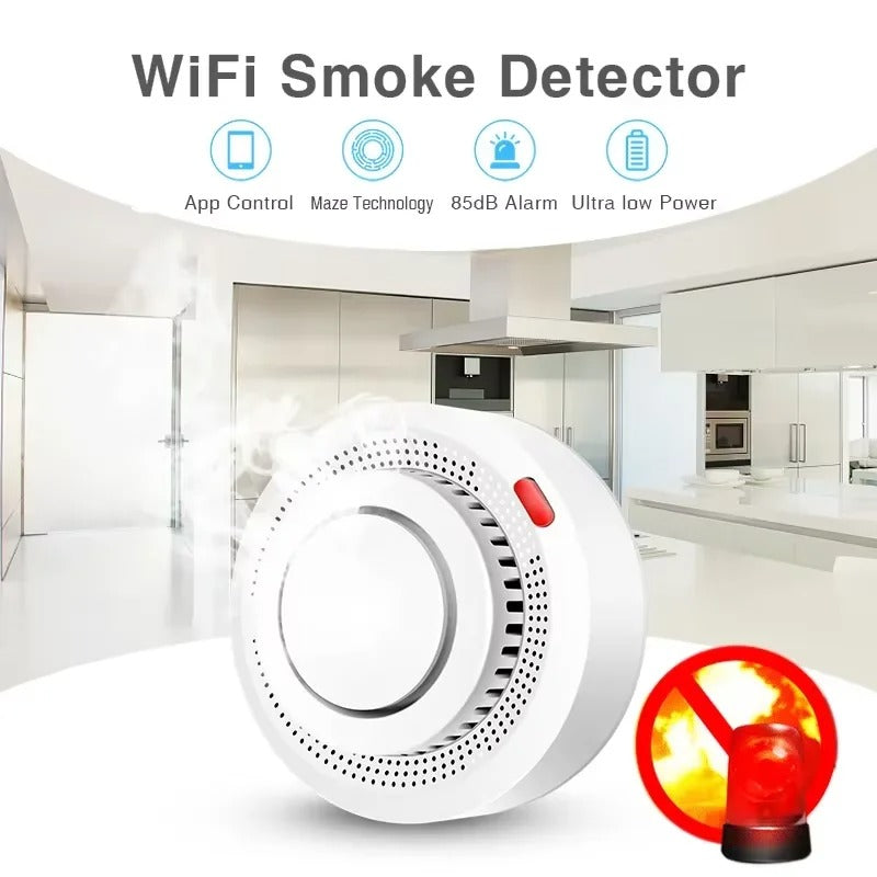 Smart WiFi Smoke Sensor Fire Protection Smoke Detector
