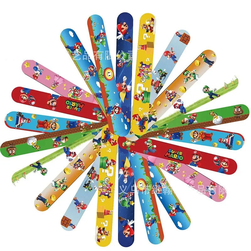 New Mario Bros Wrist Strap Children Clap Ring Slap Bracelets