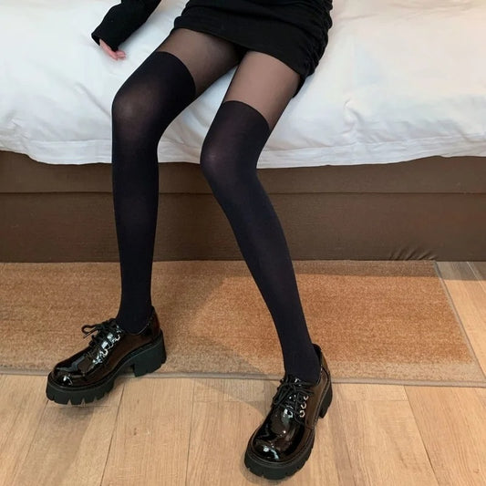 Sexy Women Tights Pantyhose Patchwork Sheer