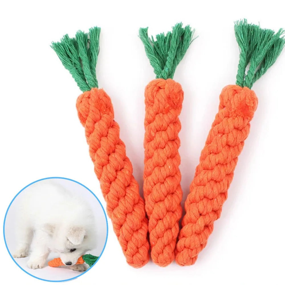 1Pcs Carrot Dog Bite Rope Pet Dog Toys