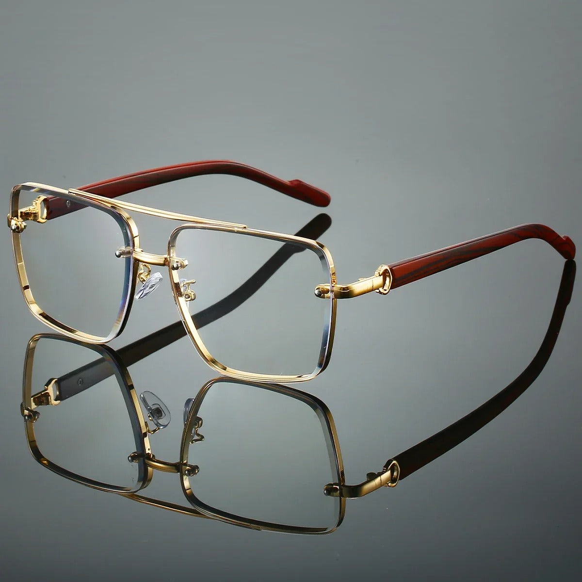 Fashion Retro Square Metal Shades Women's Sunglasses