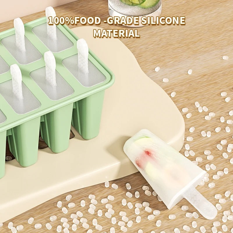 Popsicle Molds Silicone 10 Cavity Popsicle Trays Freezer