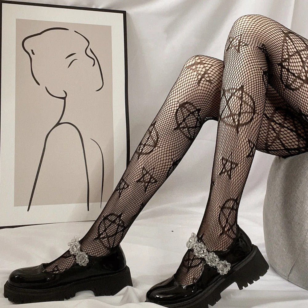 New Goth Lolita Cosplay JK Girls Tights Women
