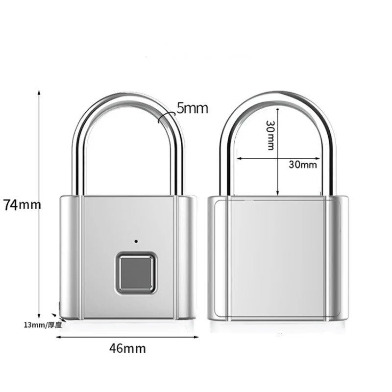 Smart Fingerprint Padlock Waterproof Biometric Fingerprint