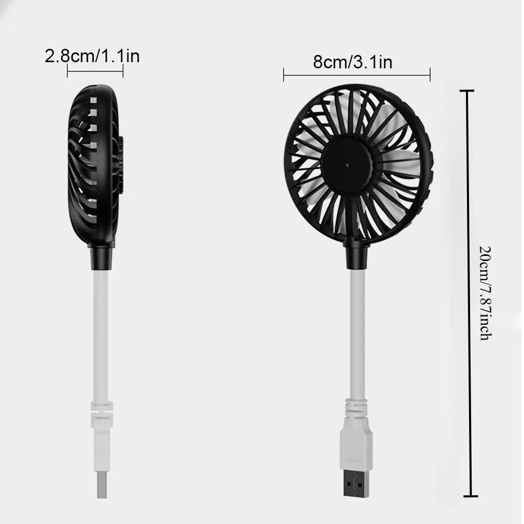Rechargeable Handheld Fan Silent Cooling Power Bank Wireless Mini Play Plug Fans