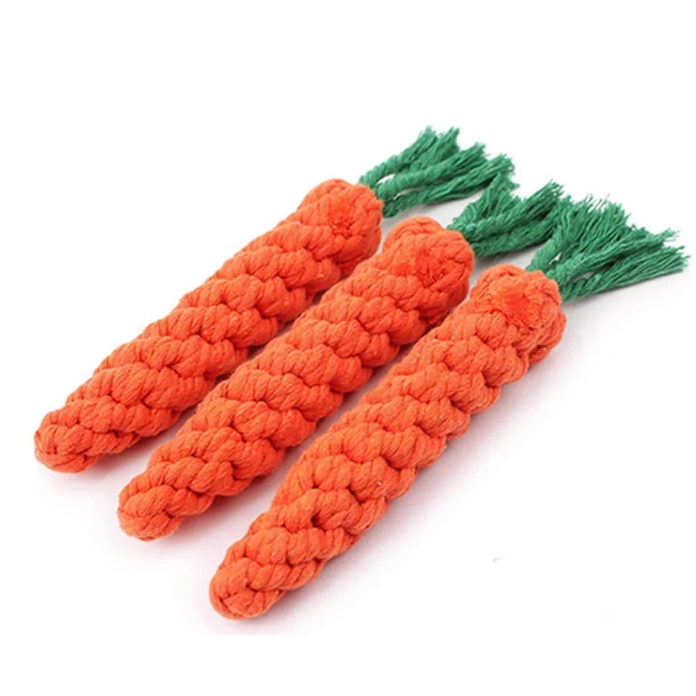 1Pcs Carrot Dog Bite Rope Pet Dog Toys