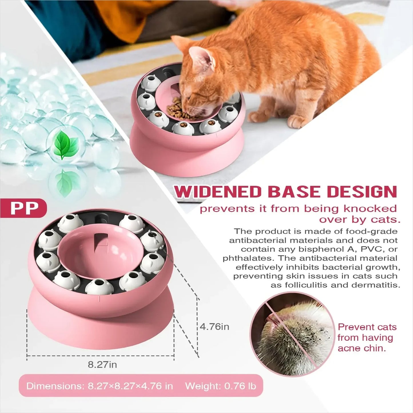 Cat Toys Puzzles Feeder Rotating Slow Feeder Interactive