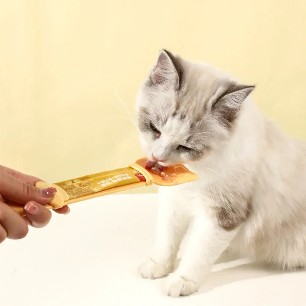 Cat Feeder Cat Strip Squeeze Spoon Pet Liquid Snack