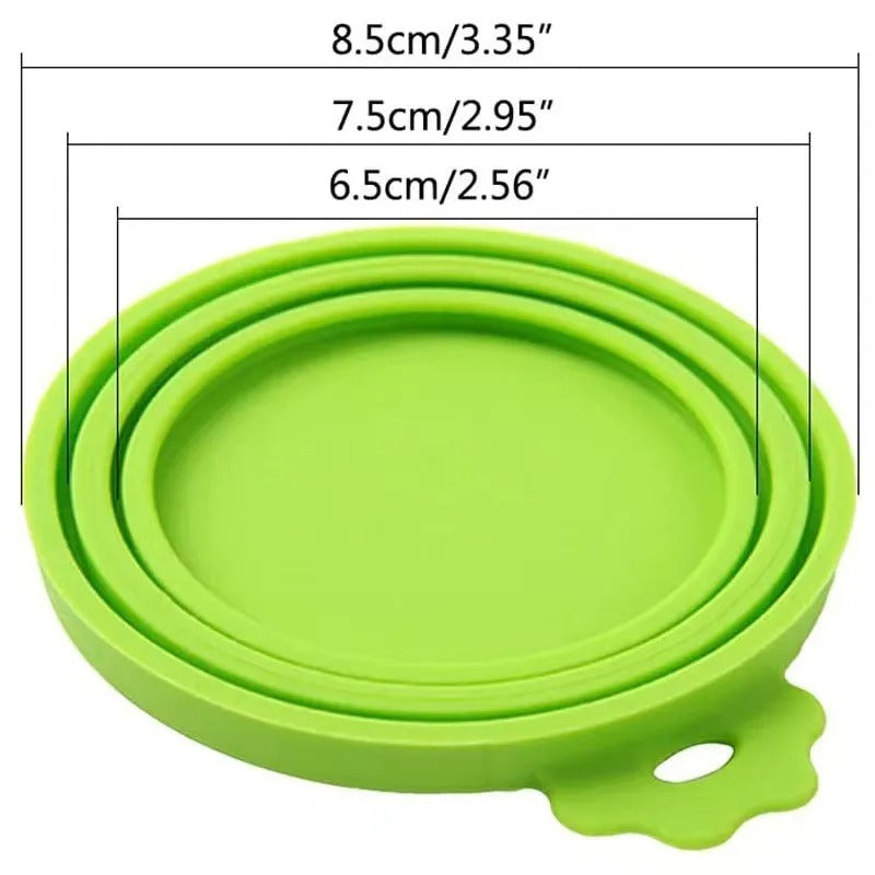 A set Reusable Pet Food Can Cover Portable