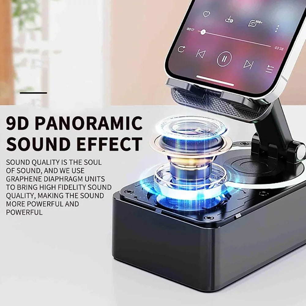 3-in-1 Car Phone Holder with 9D Audio Wireless Speaker