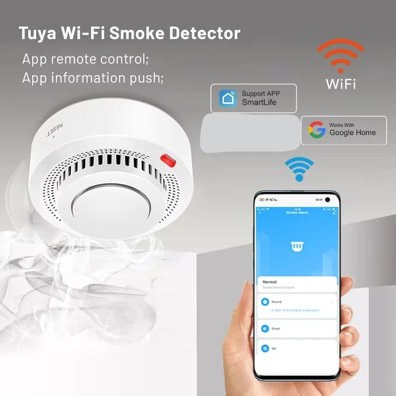 Smart WiFi Smoke Sensor Fire Protection Smoke Detector