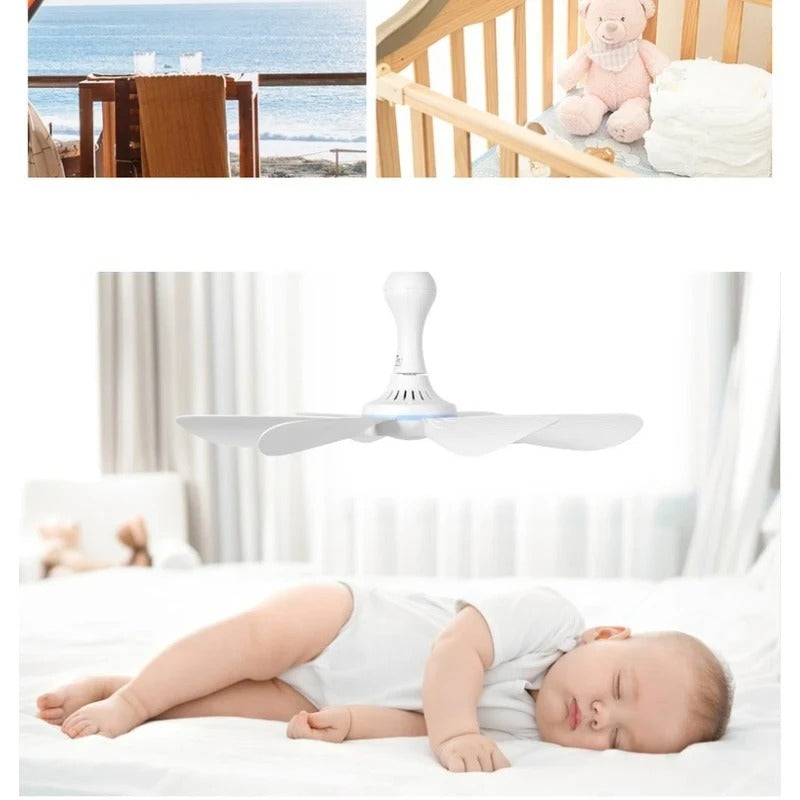 Silent 6 Leaves USB Powered Ceiling Canopy Fan with Remote Control Timing