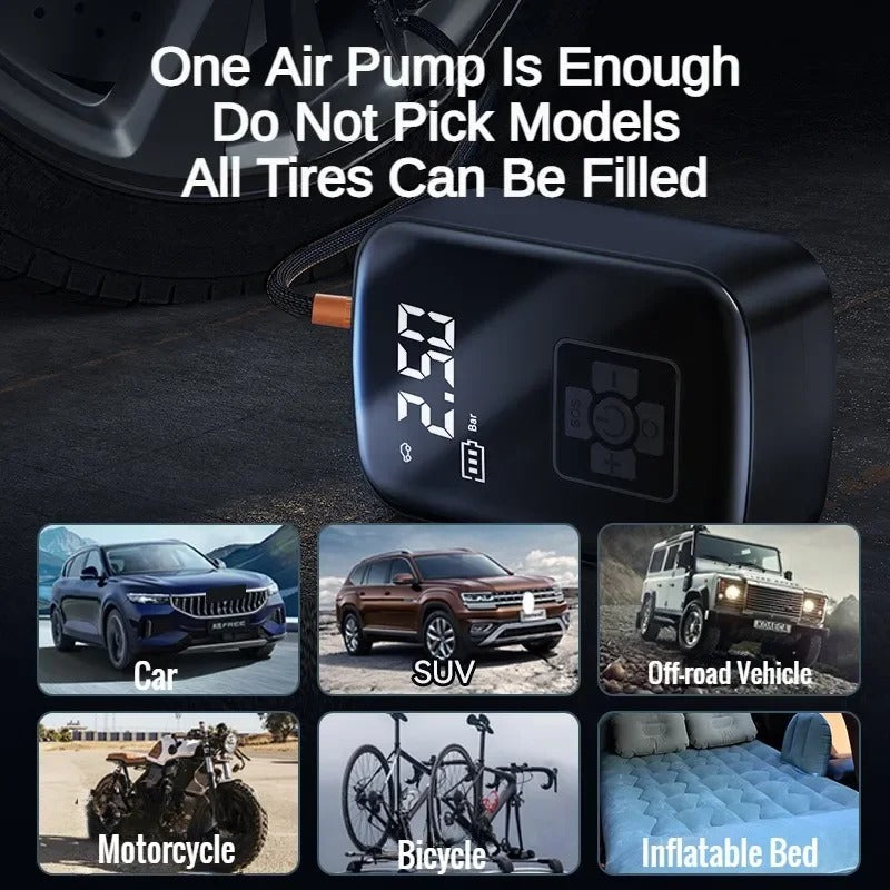Car Air Compressor Electric Tire Inflator Pump for Motorcycle Bicycle