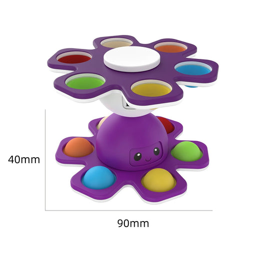 1PCS New Anti Stress Push Bubble Fidget Spinner Face-Changing Sensory Toy