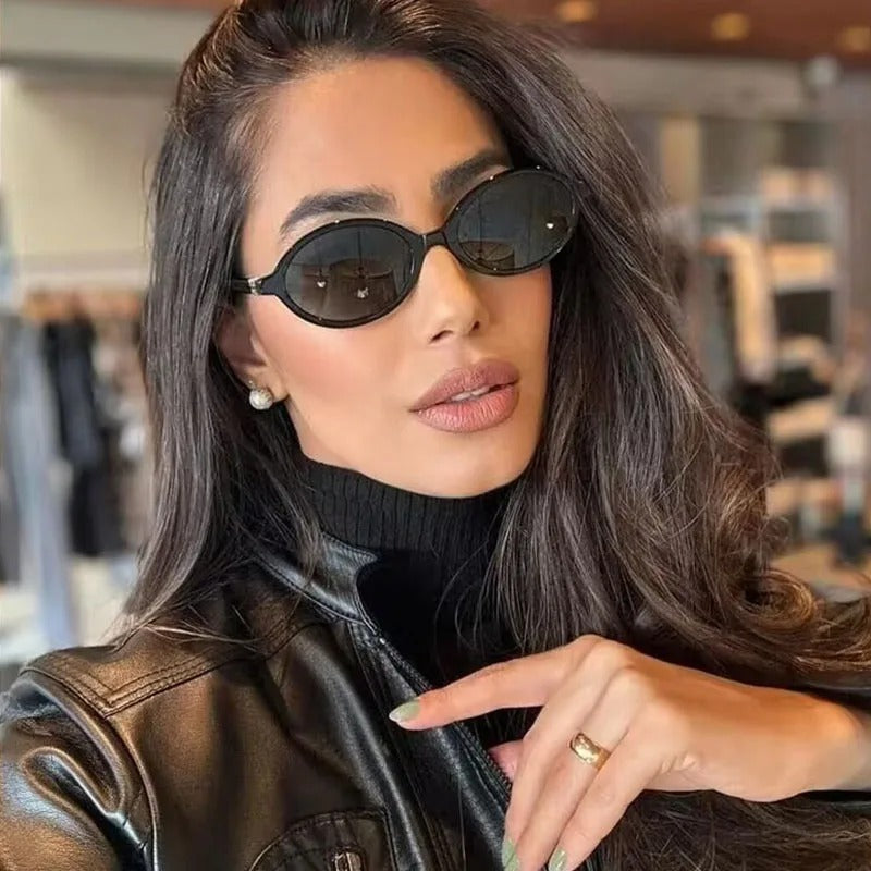 Fashion Oval Simple Literary Sunglasses Women