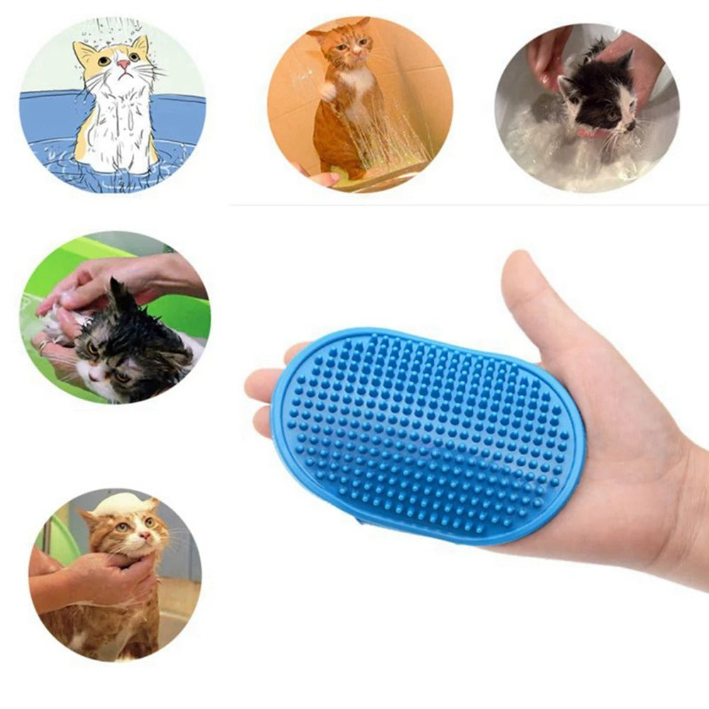 Soft Rubber Dog Brush Grooming Massage Brush Cleaning