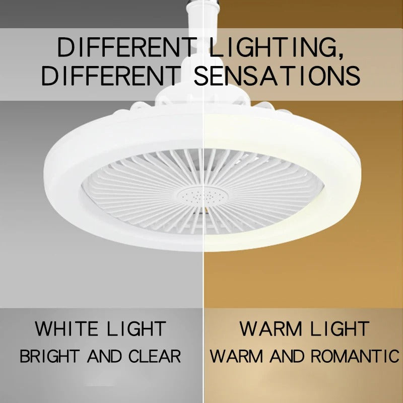 Smart 3-in-1 Ceiling Fan with Remote Control Lighting Lamp E27 Converter