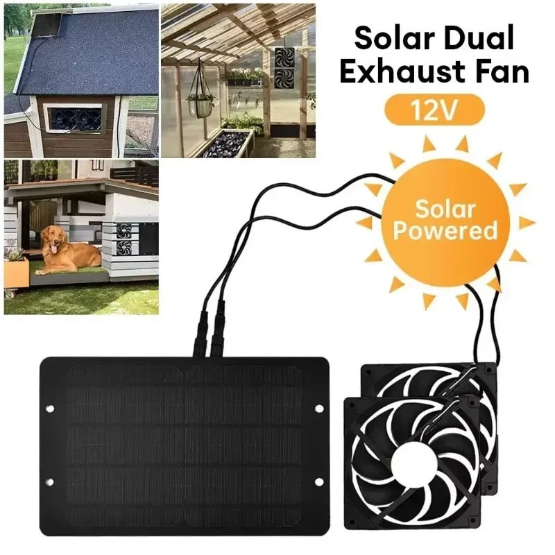 2025 Solar Exhaust Fan Portable 10W 12V 10 inch Solar Exhaust Fan Air Extractor for