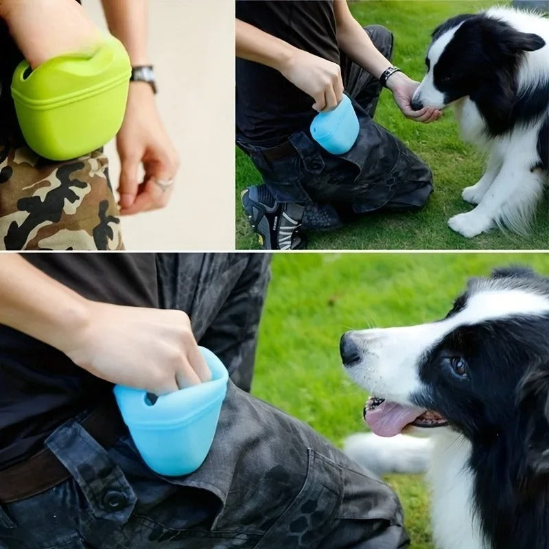 Pet Feeding Bag Training Dog Food Pocket Portable Silicone