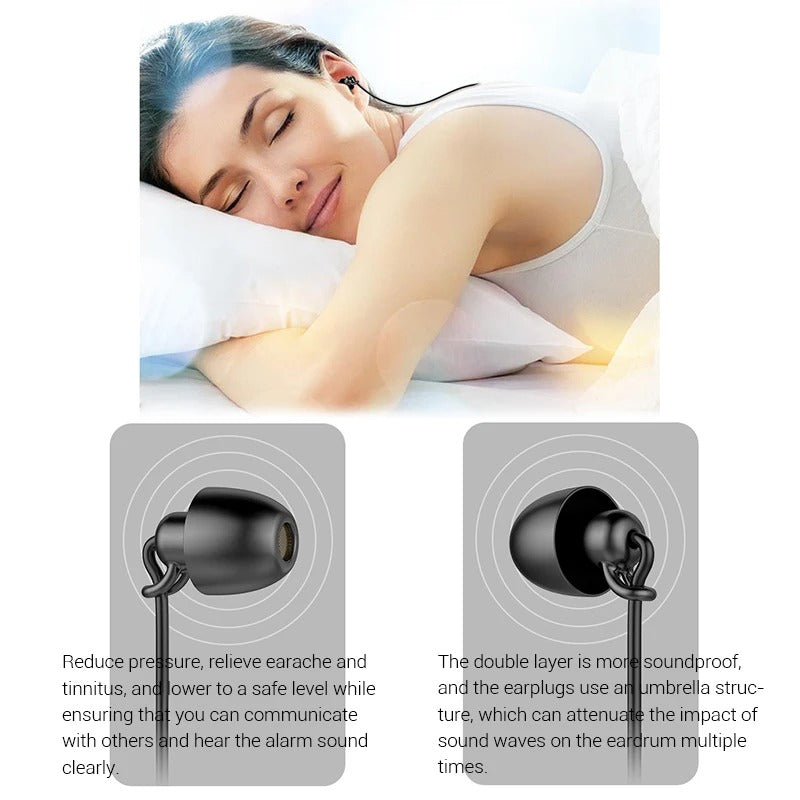 Earphone Headset Noise-Cancel Sleeping Earbud Silicone