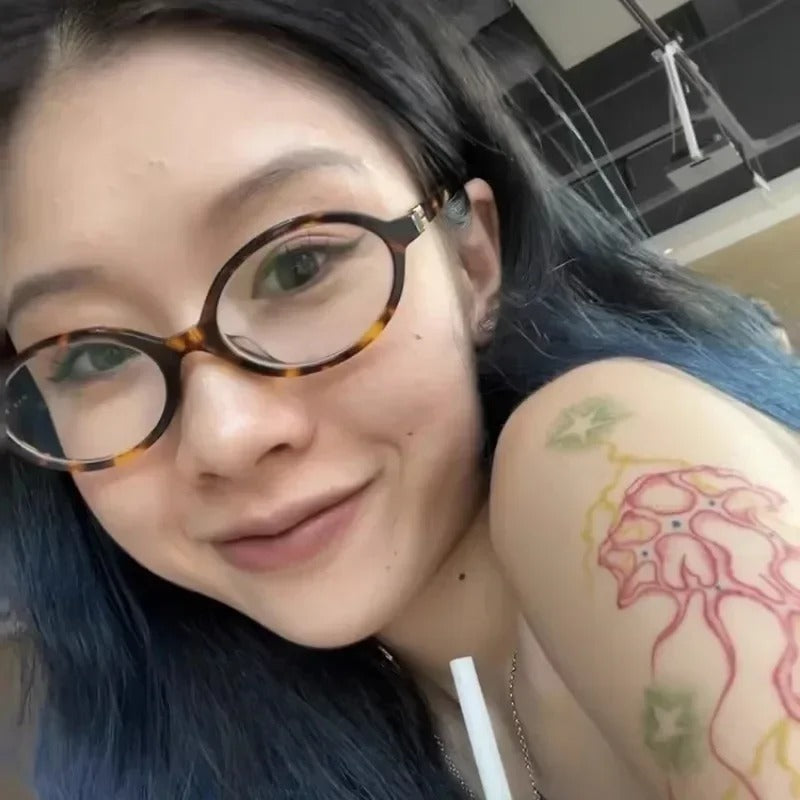 Retro Oval Frame Anti-Blue Light Glasses Sweet Cool Girls