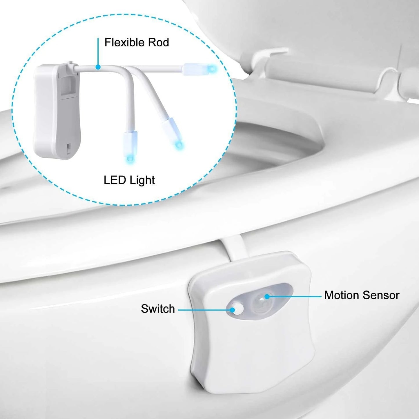 Automatic Motion Sensor Toilet Night Light Toilet Bowl Seat