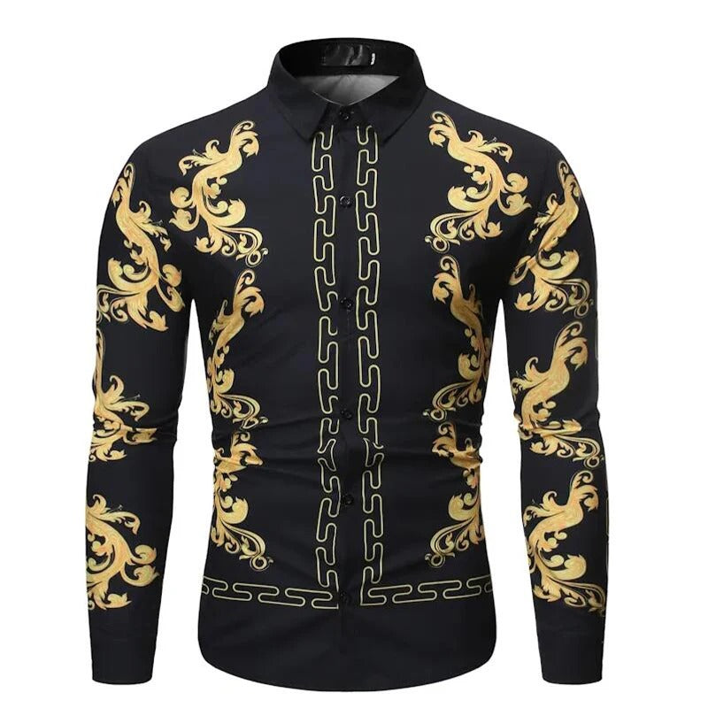 New Men's Luxury Printed Design Tops Fashion Floral Patterns
