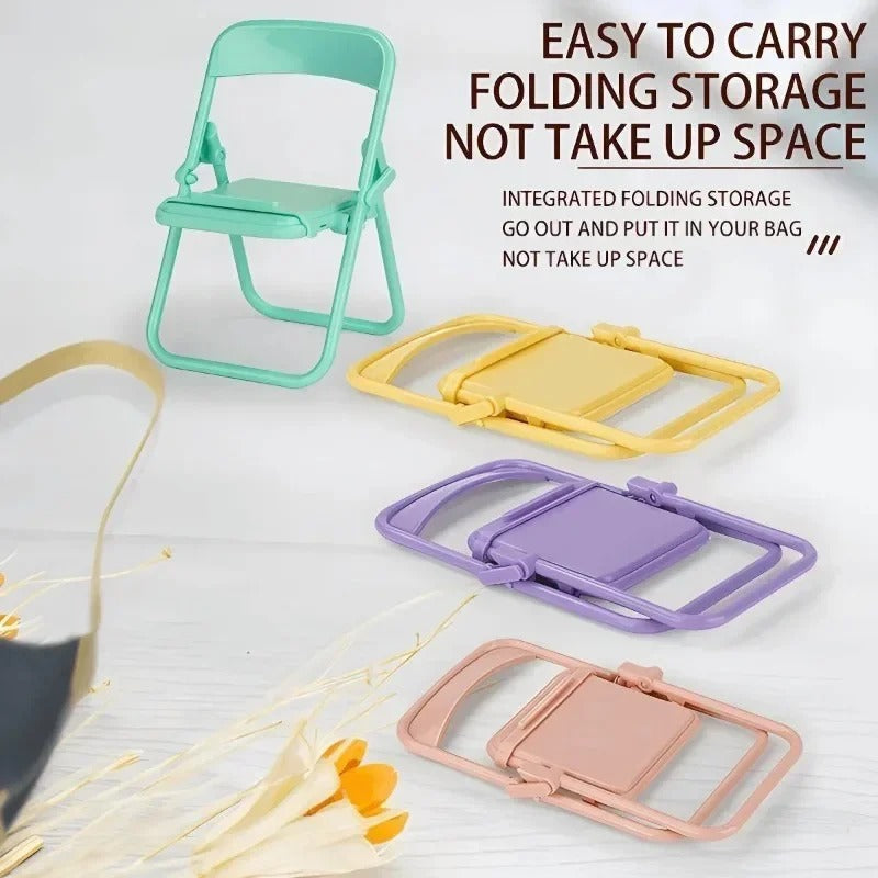 Universal Foldable Chair Shape Mini Desktop Phone Holder