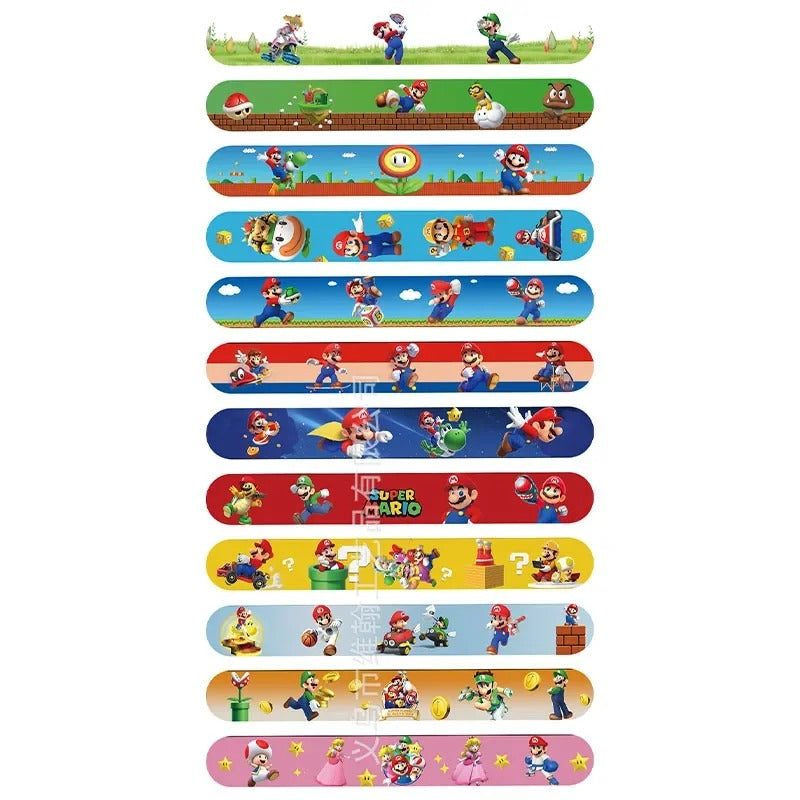 New Mario Bros Wrist Strap Children Clap Ring Slap Bracelets