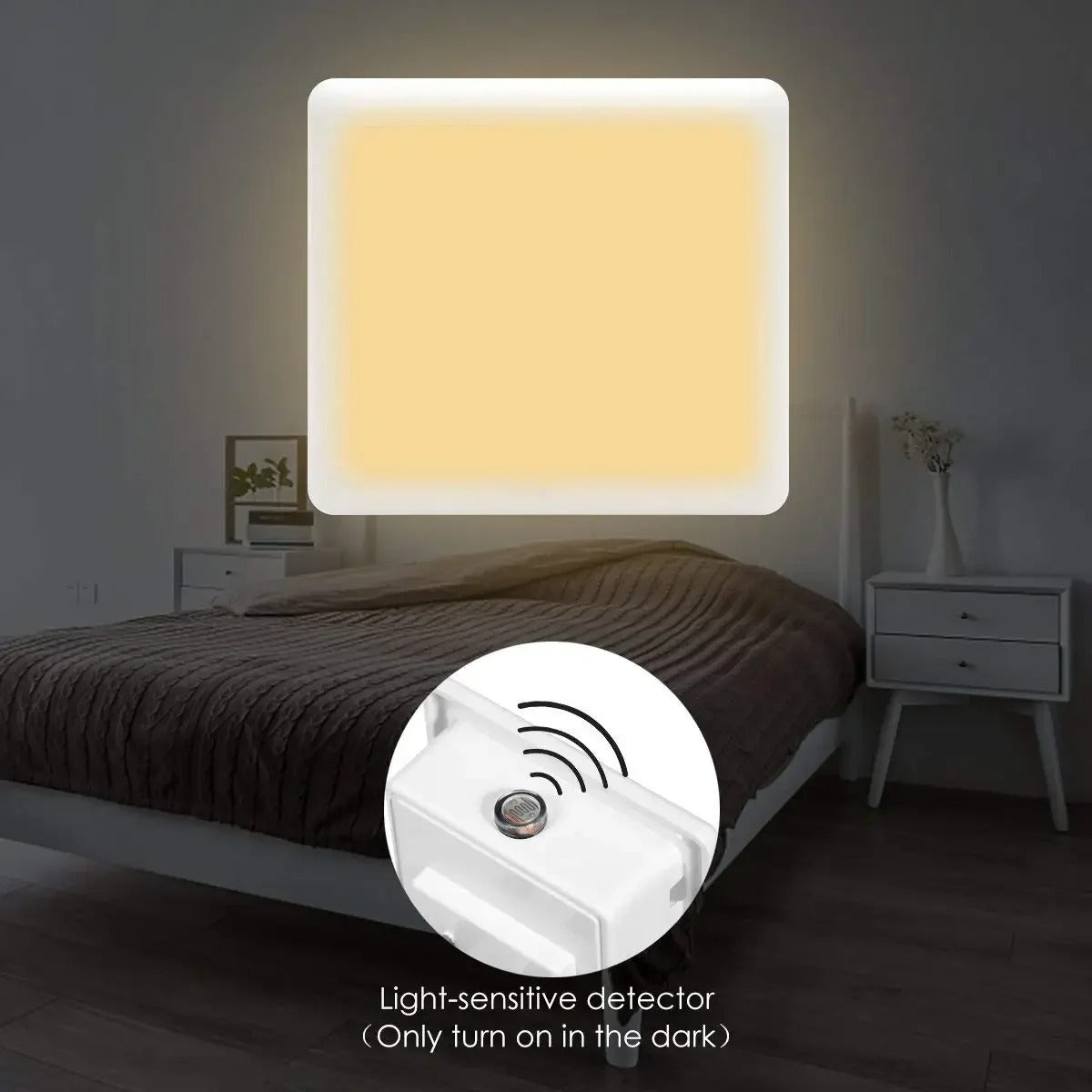 Automatic 0.3W LED Night Light UK Plug