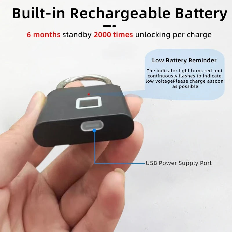Smart Fingerprint Padlock Waterproof