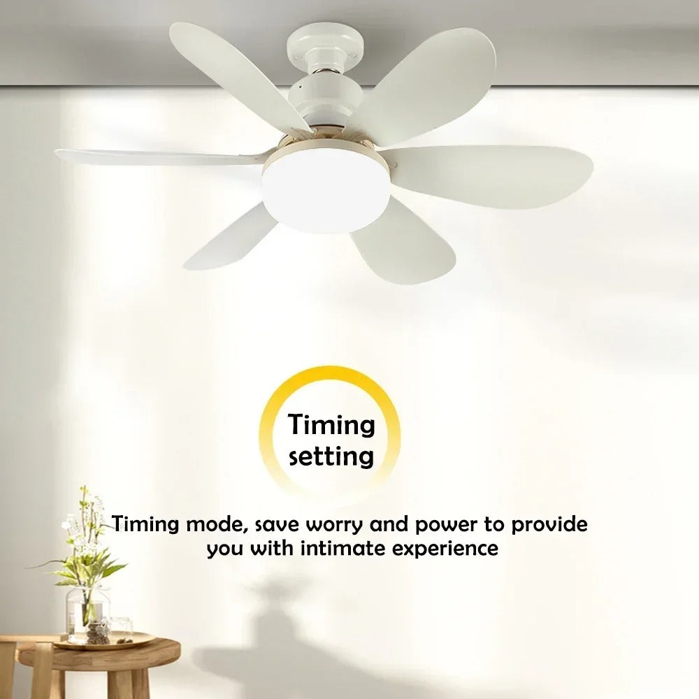 E26 E27 Base 20-40W LED CeIling Fan Light with Wireless Remote 3 Adjustable Lighting