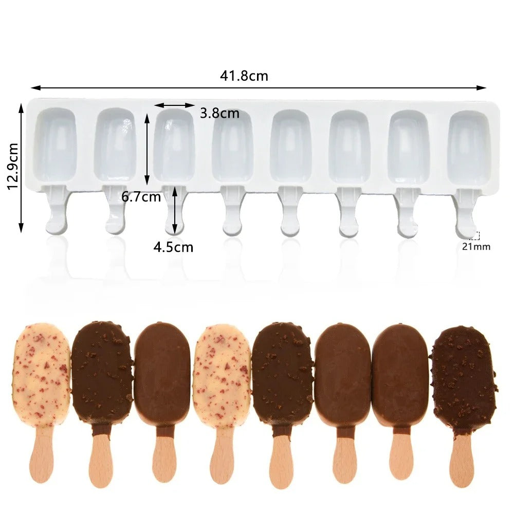 8 Hole Silicone Ice Cream Mold Magnum Silicone Mold