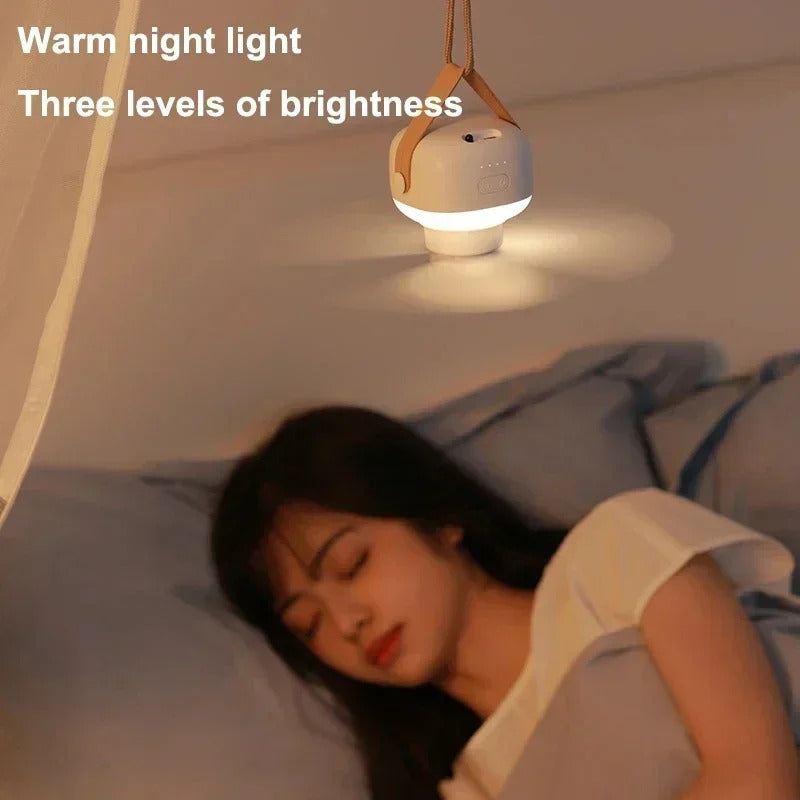 Portable Ceiling Fans Outdoor Camping Fan Tent Ventilator Cooler Rechargeable Electric