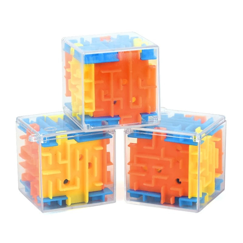 1-10Pcs 3D Cube Rolling Beads Maze Kids Toy