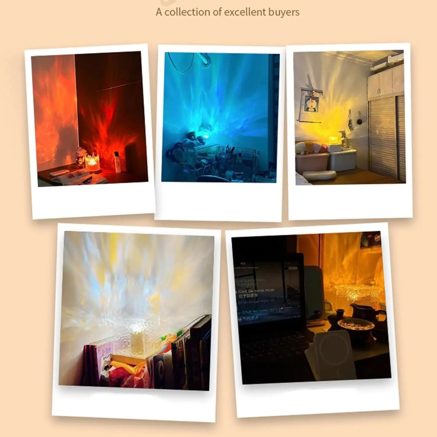 Ocean Wave Projector Light 16 Colors Midnight Aura Lamp